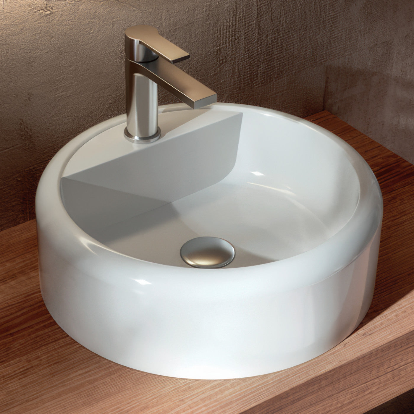 Hidra Ceramica Lavabo Komfort Tondo con Piano