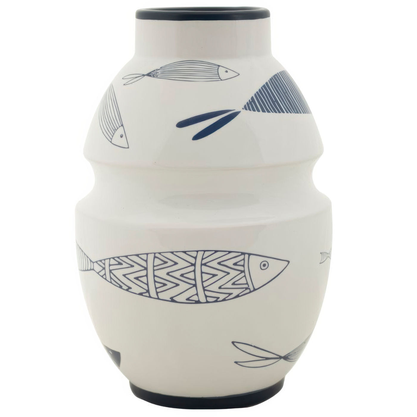 Mauro Ferretti Vaso Ceramica Fish CM Ø 15x24