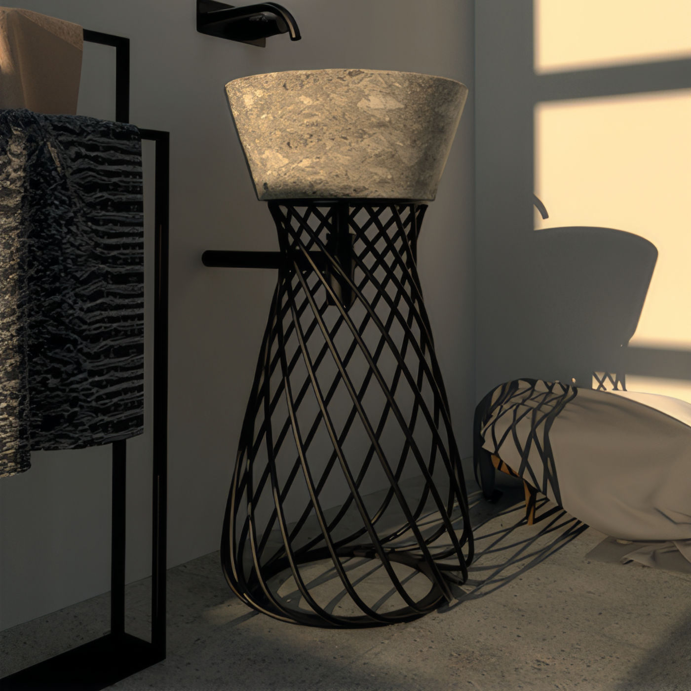 Hidra Ceramica Struttura Metallica per Wire Freestanding