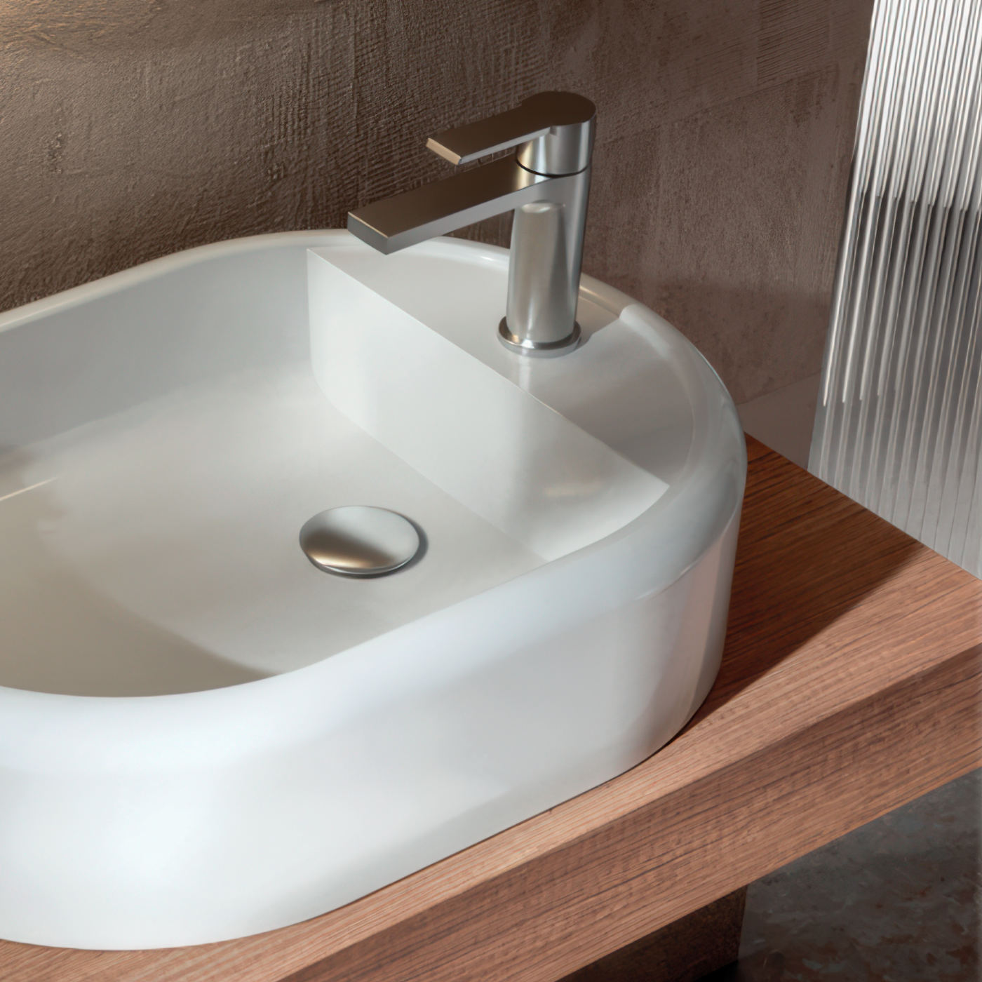Hidra Ceramica Mensola in Legno 100x46