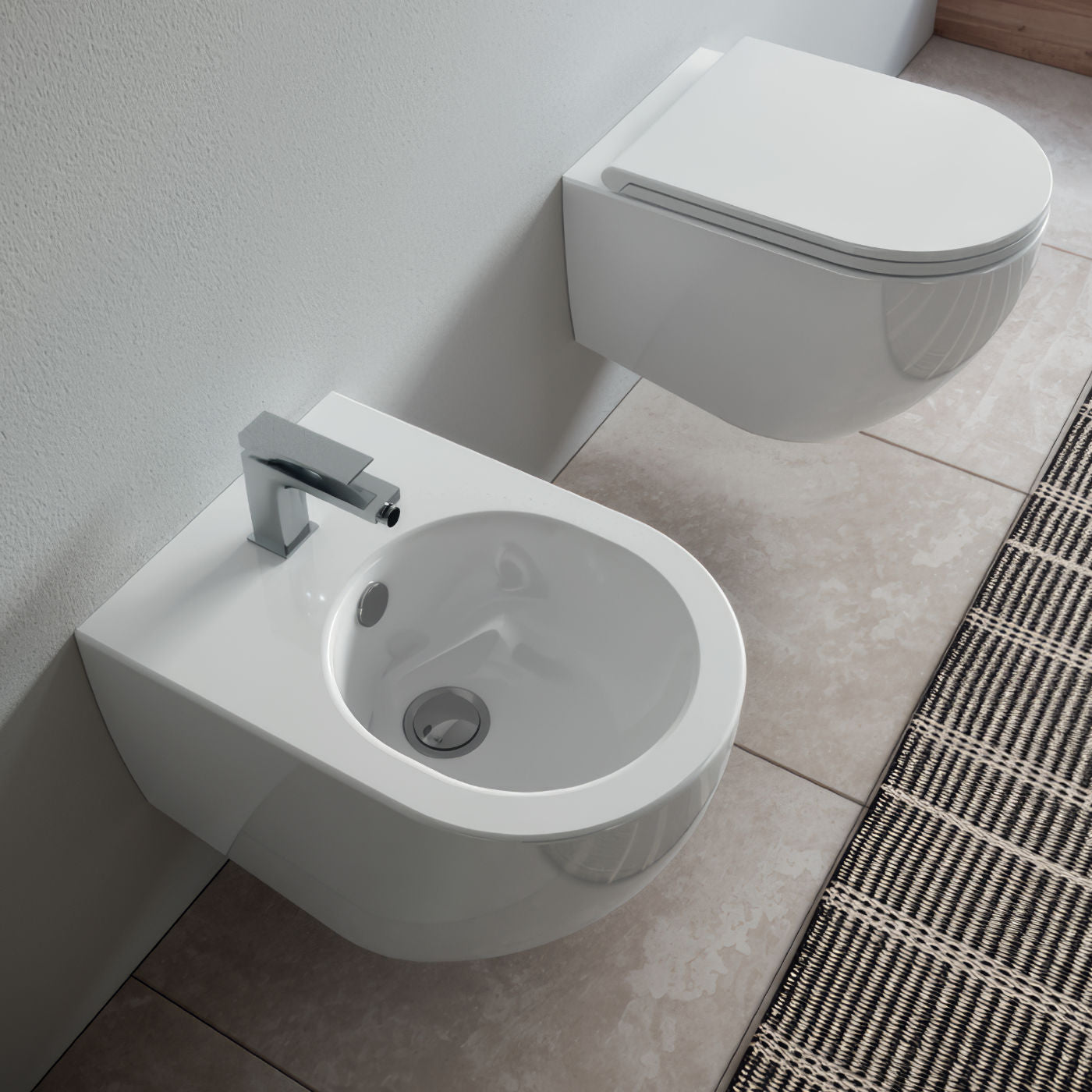 Hidra Ceramica Tour Vaso Sospeso filomuro