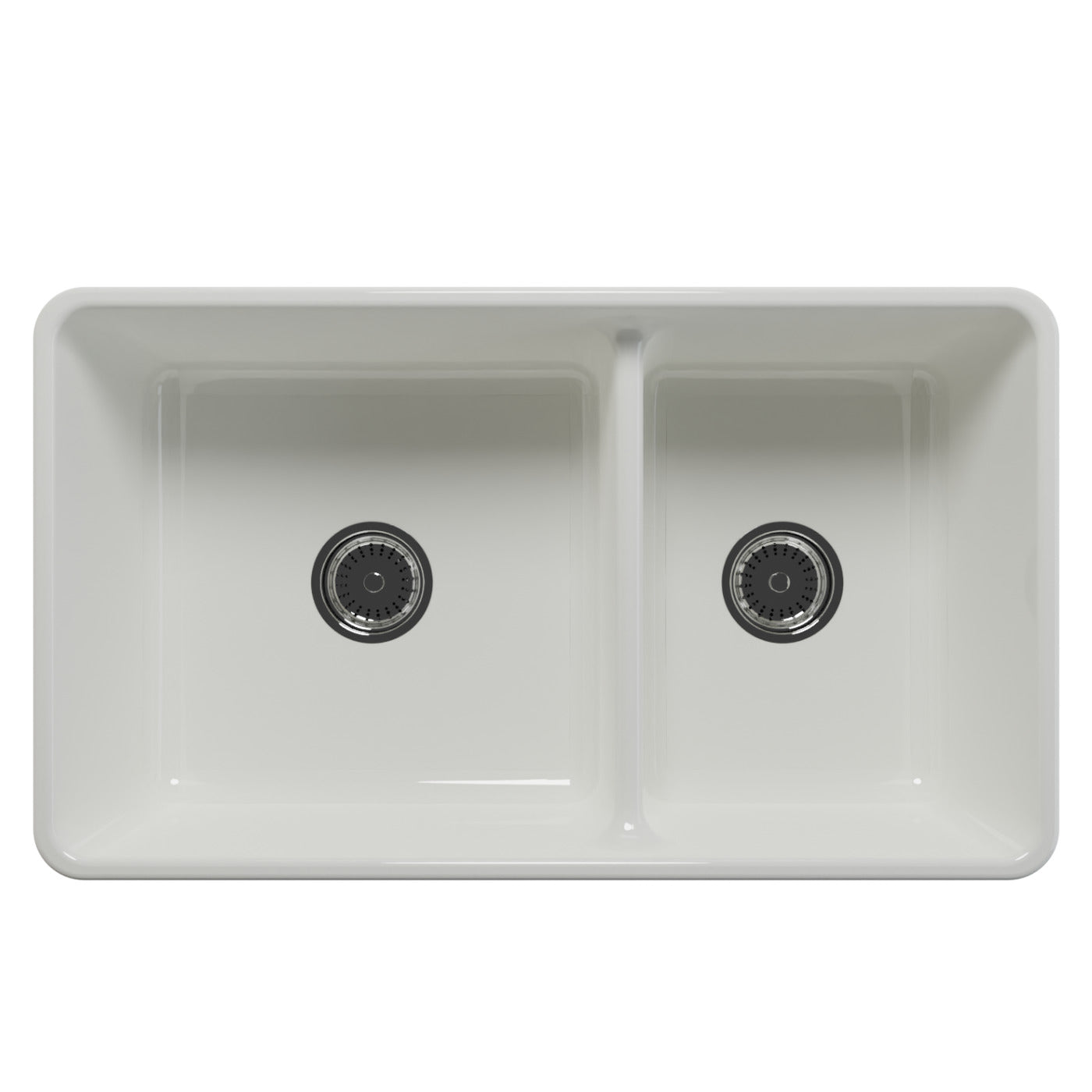 Disegno Ceramica Lavello Lagoon Sopra e Sottopiano Doppia Vasca da 33"