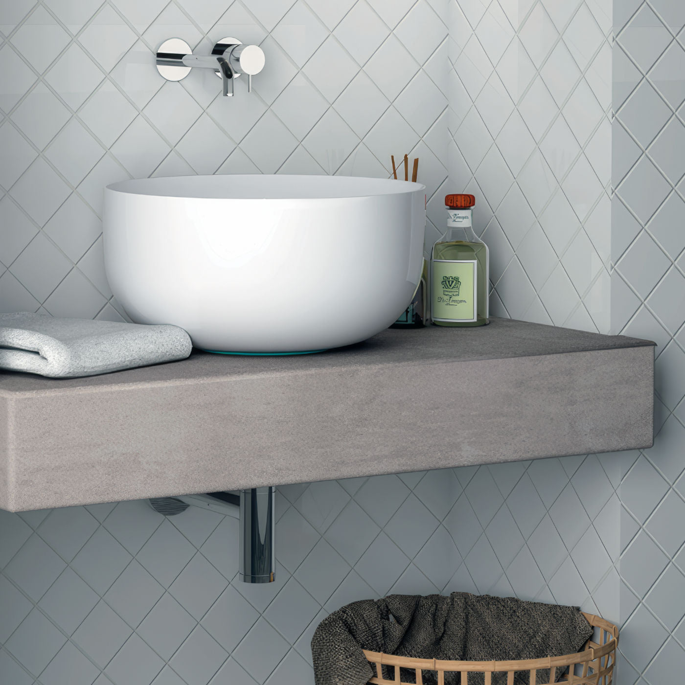 Hidra Ceramica Lavabo Sphere tondo appoggio cm22