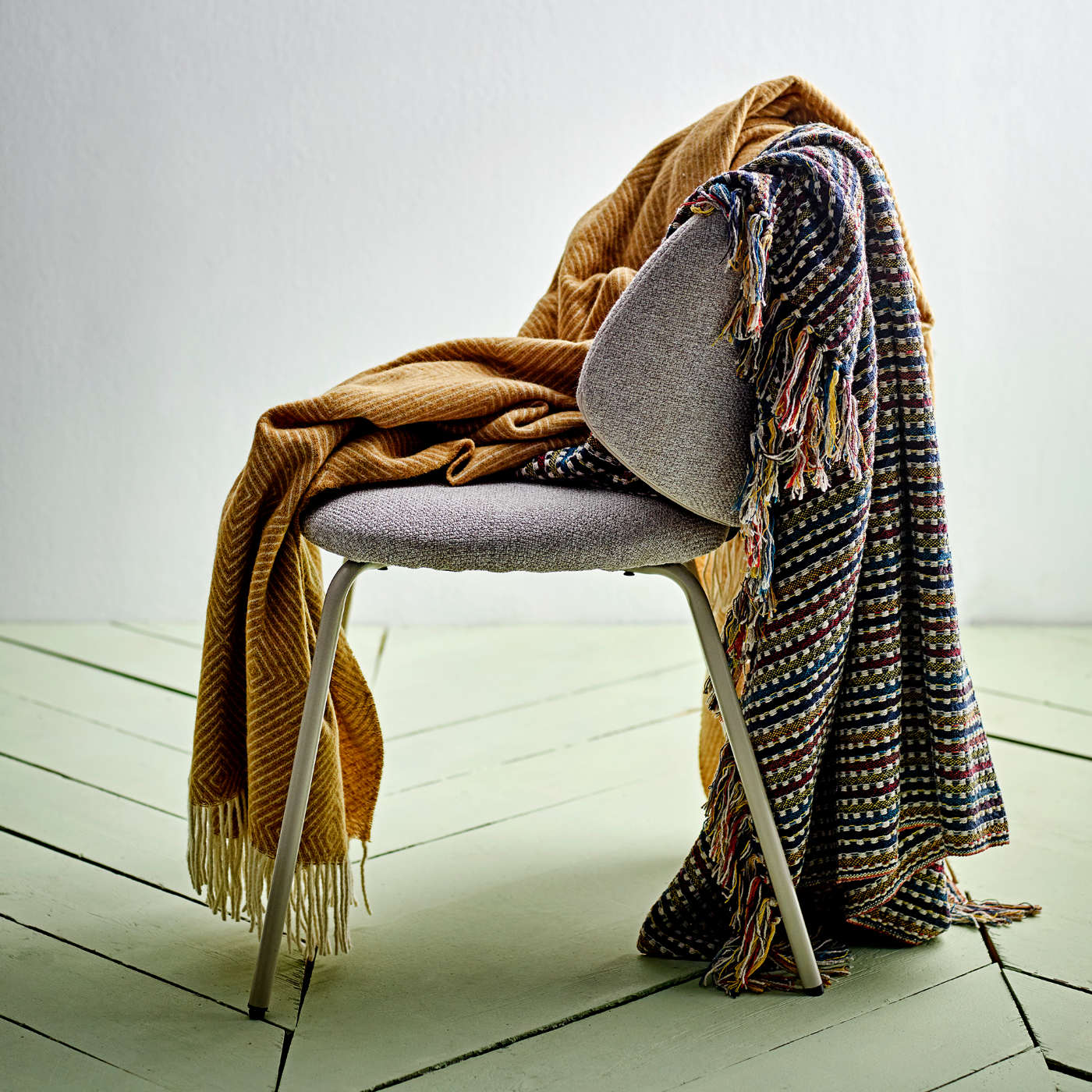Bloomingville Sedia Ponte in bouclé grigio