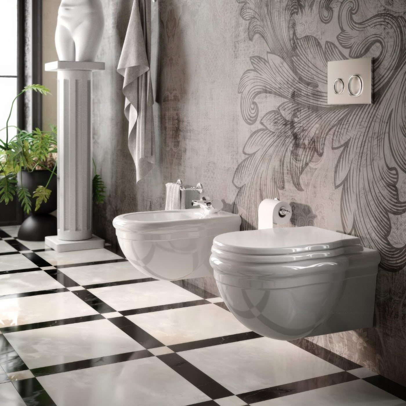 Hidra Ceramica Sanitari Ellade Bidet Sospeso