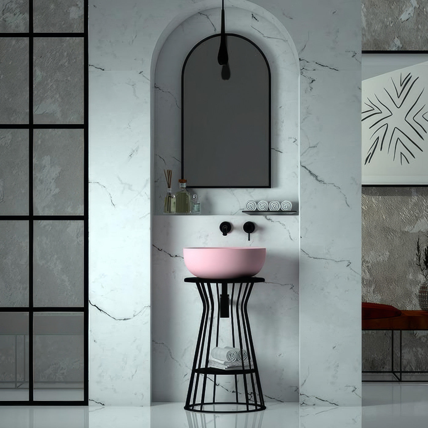 Hidra Ceramica Struttura Metallica Hub per Lavabi