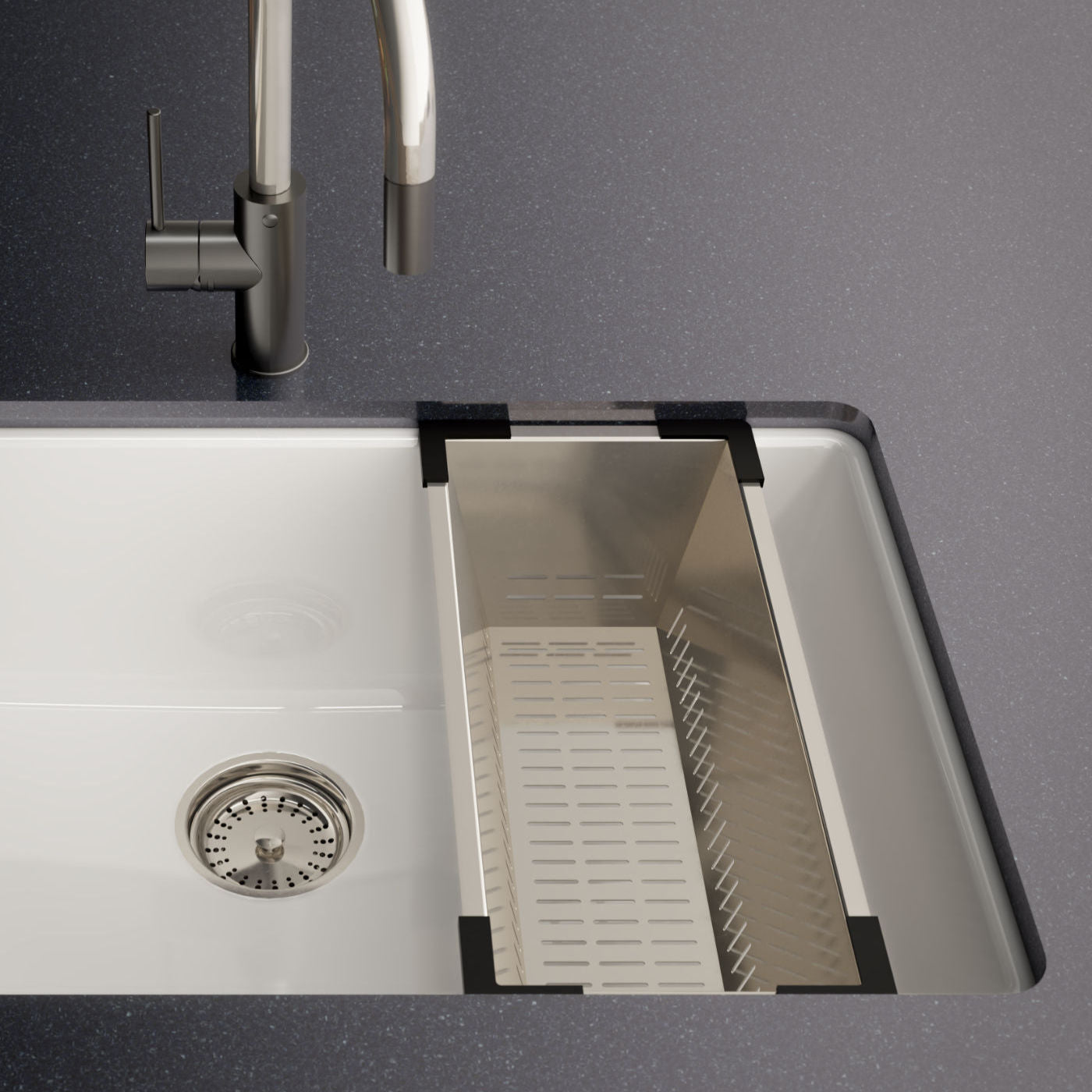 Disegno Ceramica Lavello Pot Sopra e Sottopiano da 30" senza Foro