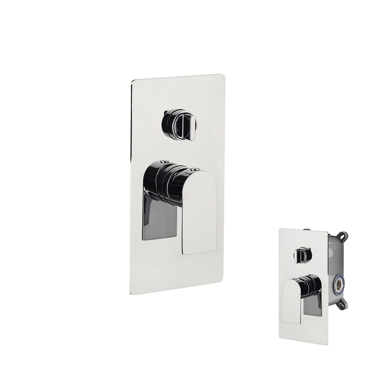 Demm Miscelatore monocomando incasso PLANA 2 vie, Finitura Cromo con cassetta deviatore ceramico