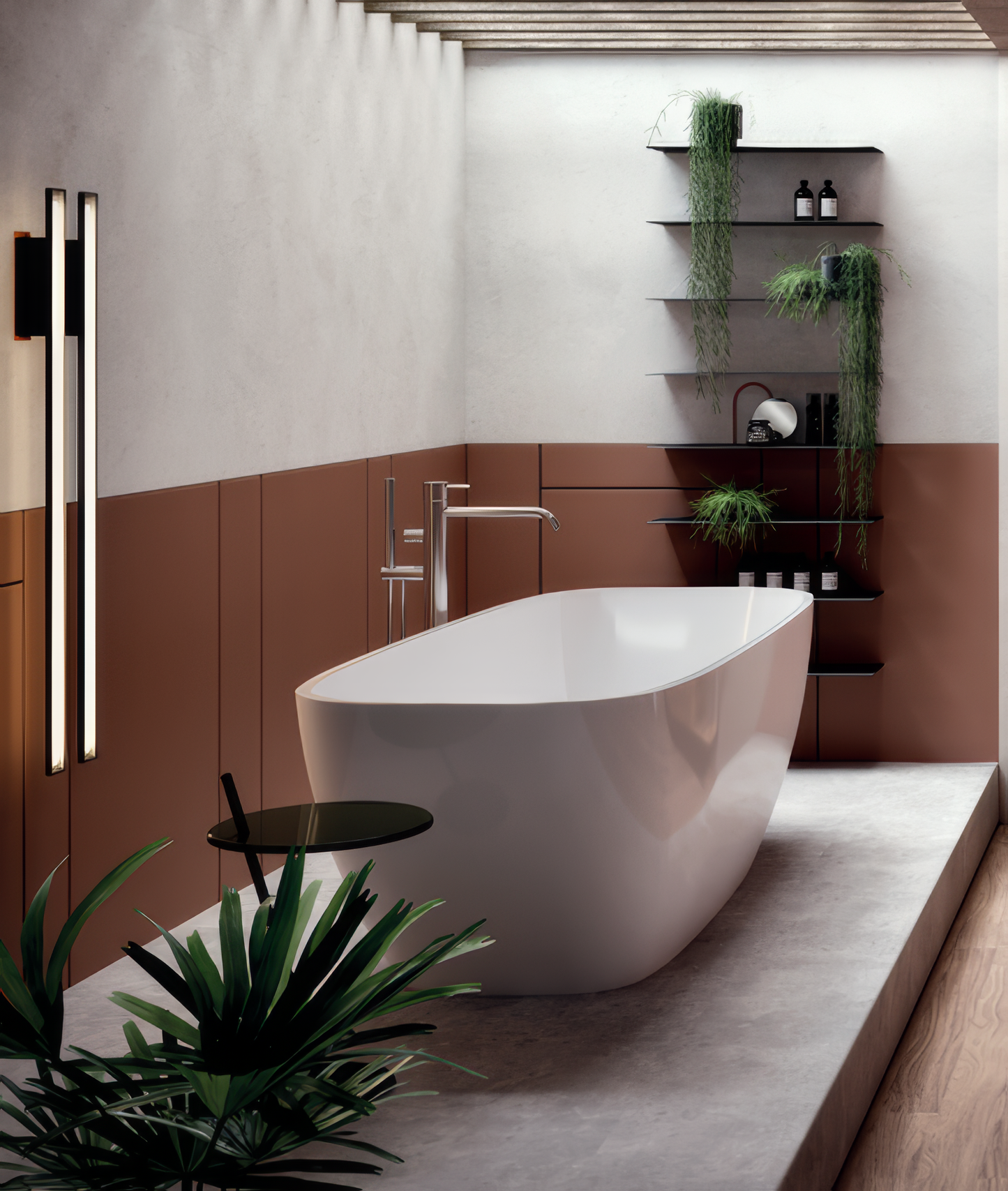 Hidra Ceramica Vasca da Bagno serie Faster in Acrilico Stondata