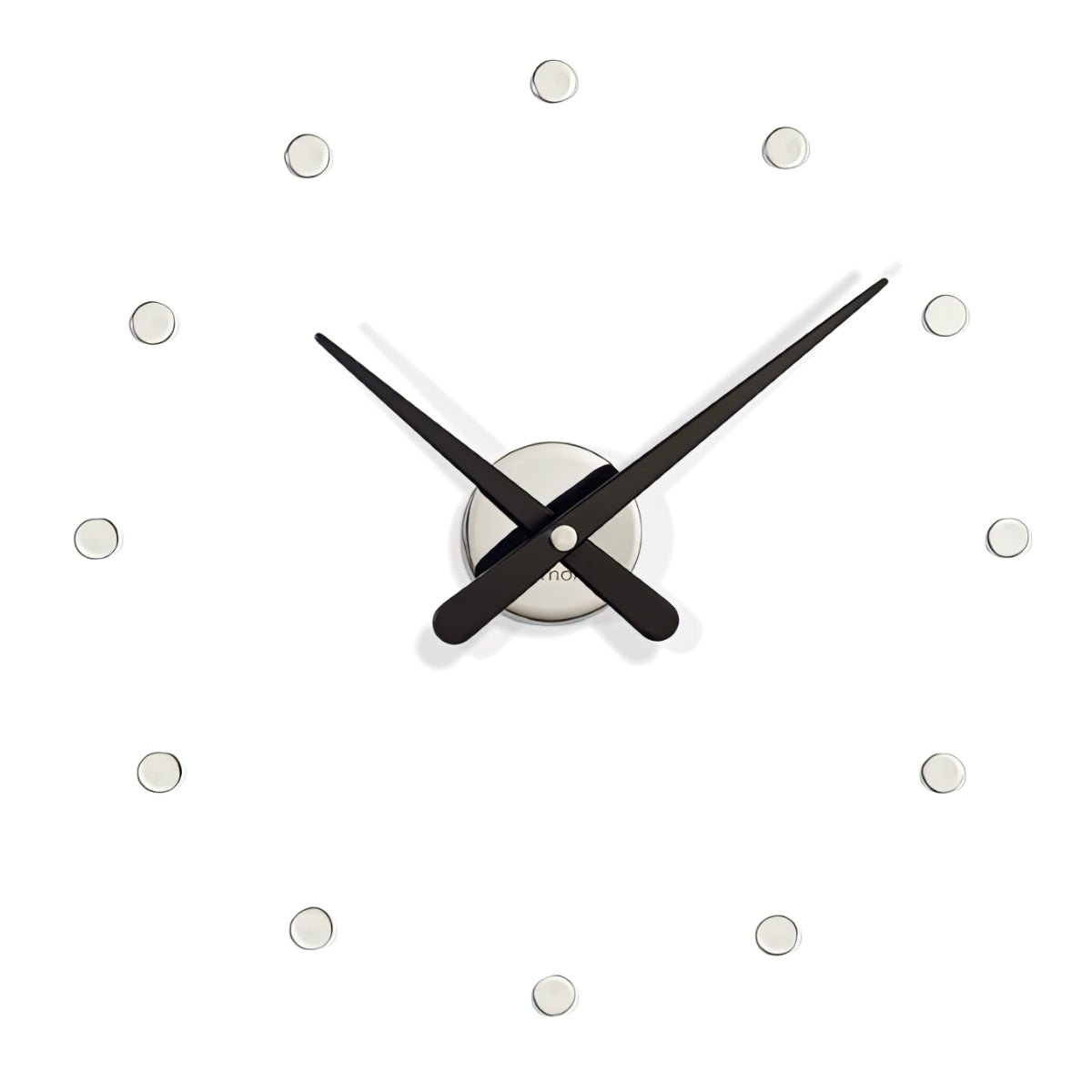 Rodon mini L - Orologio da parete finitura nera