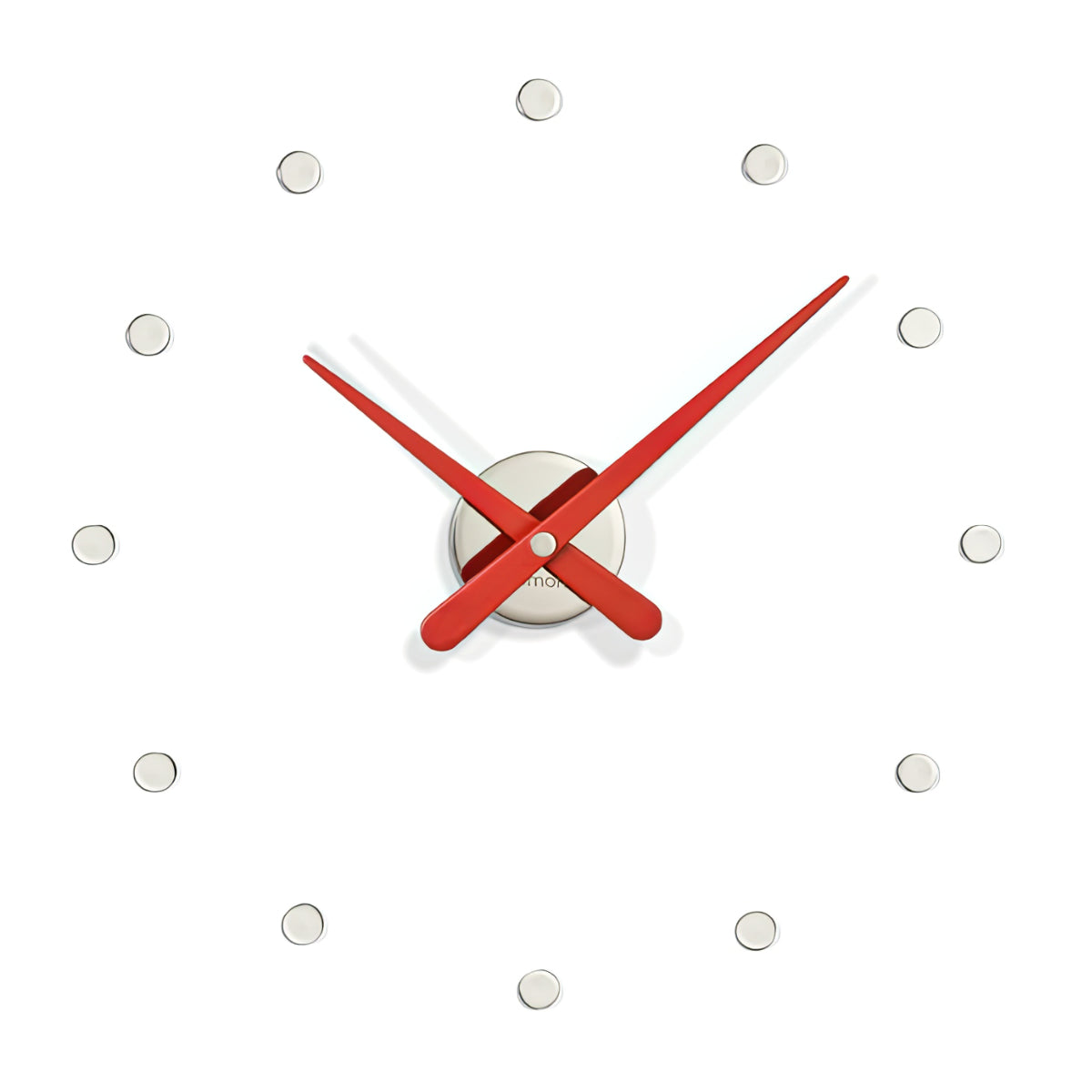 Rodon mini L - Orologio da parete finitura rossa