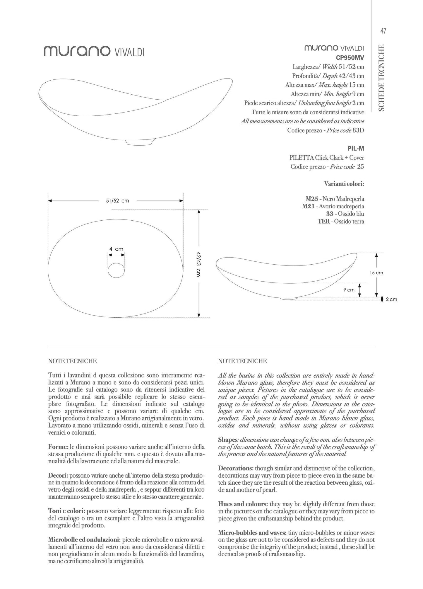 scheda tecnica vivaldi