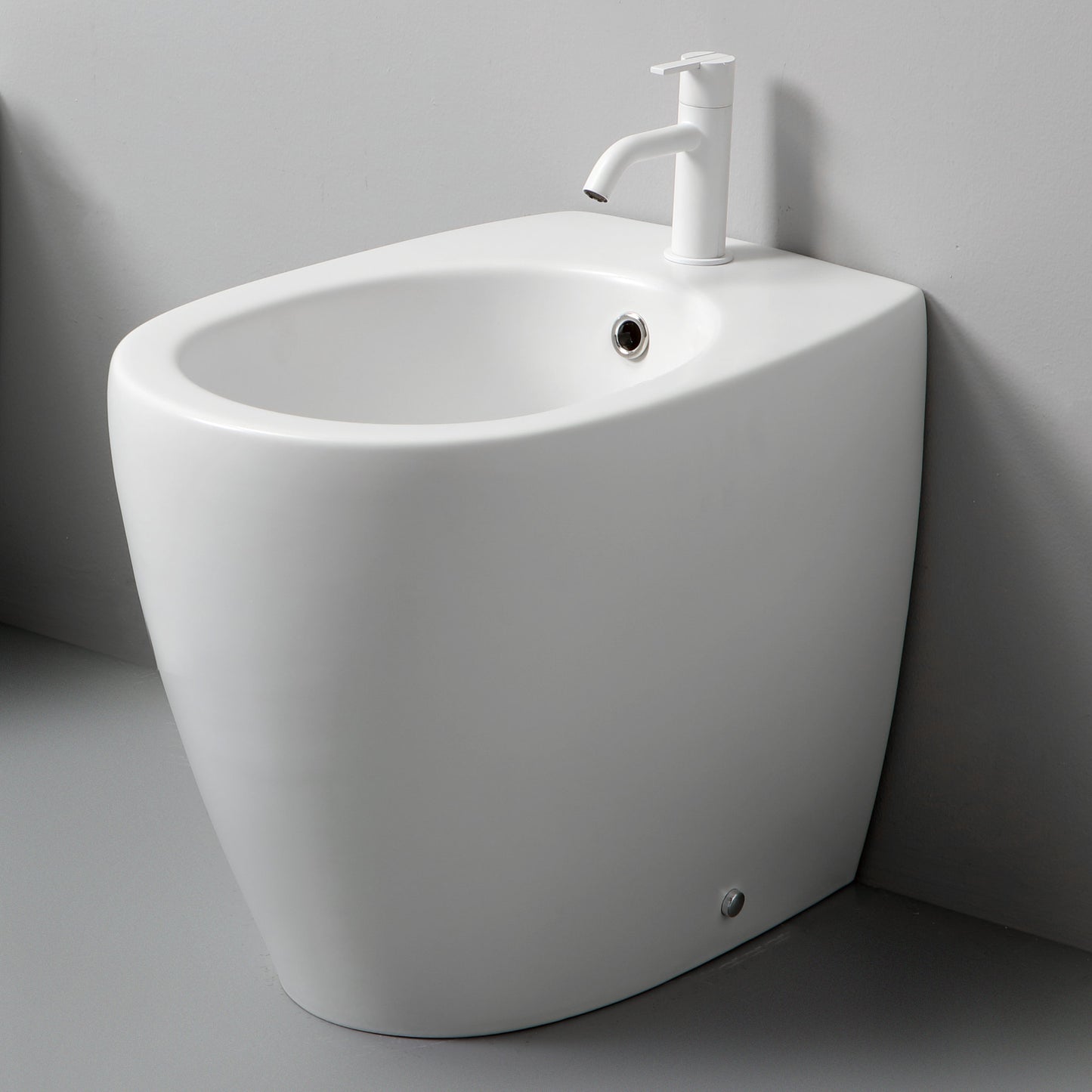 White Ceramic Serie Basic Circle - Bidet a terra