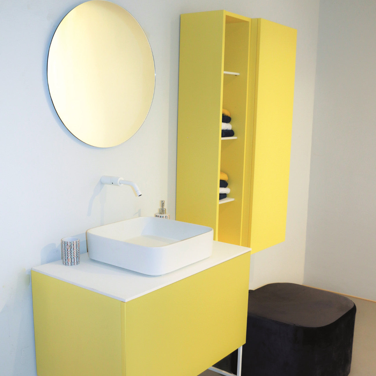 Serie Kolors - Mobile sospeso 100 cm con cassettone estraibile