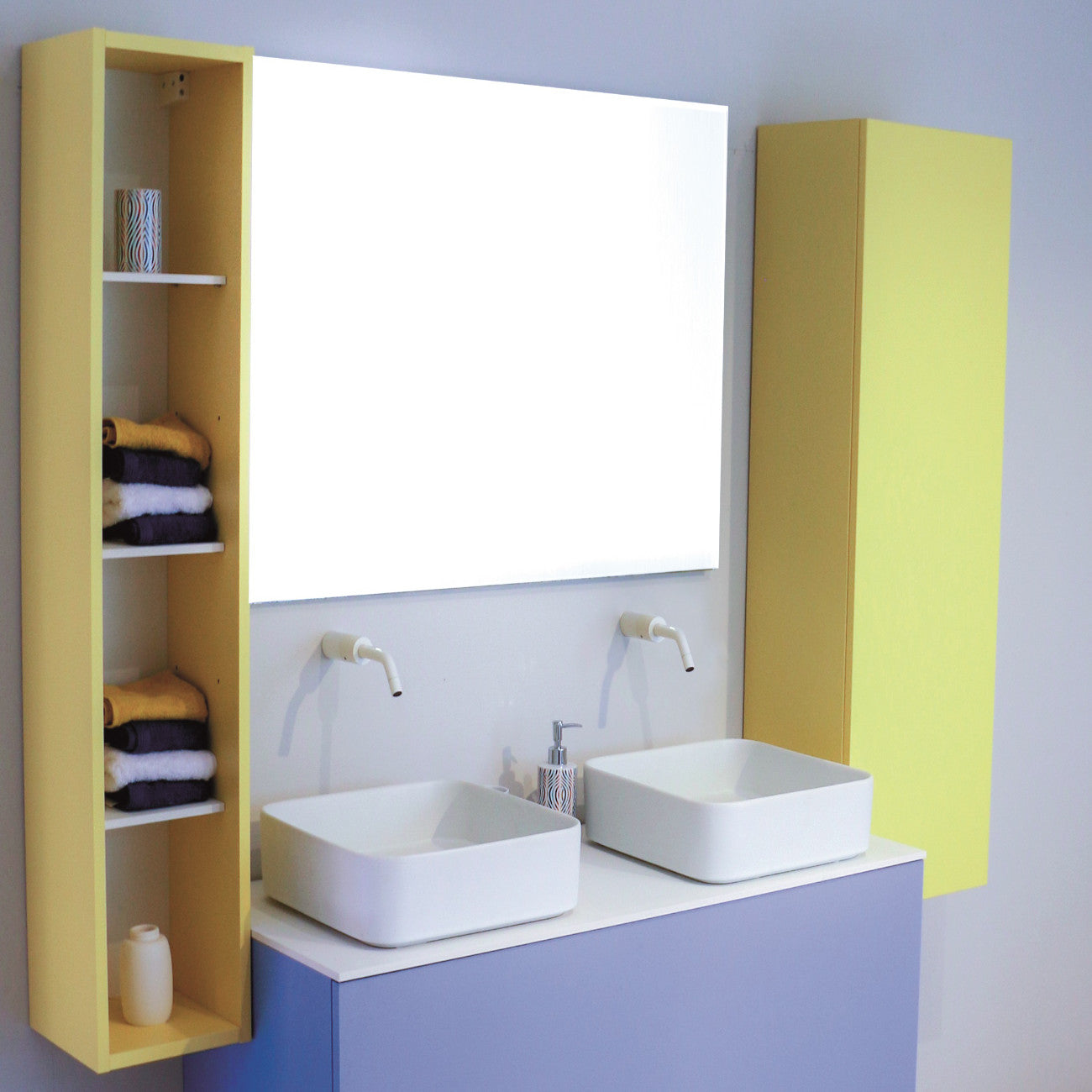 Serie Kolors - Mobile sospeso 120 cm con cassettone estraibile