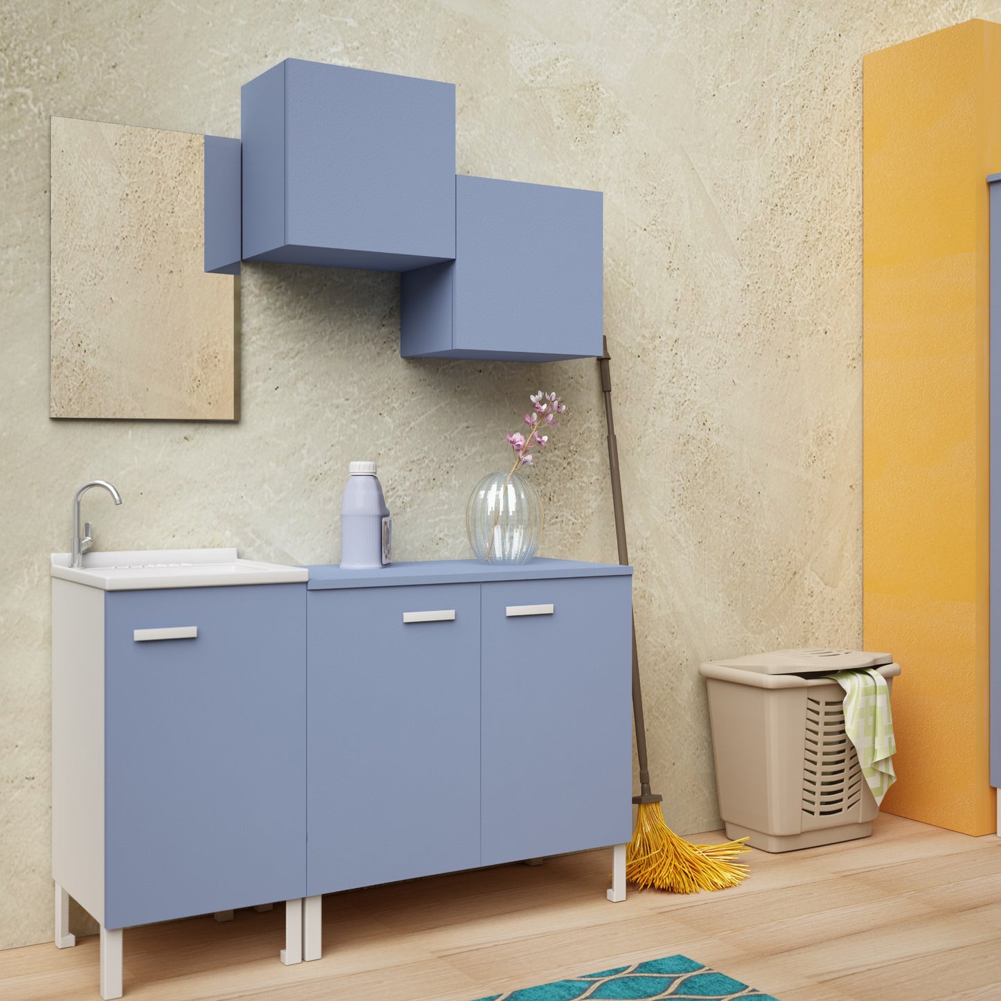 Atelier Arredo Design: Serie Cubo - Mobile per vasca in ceramica 45x50