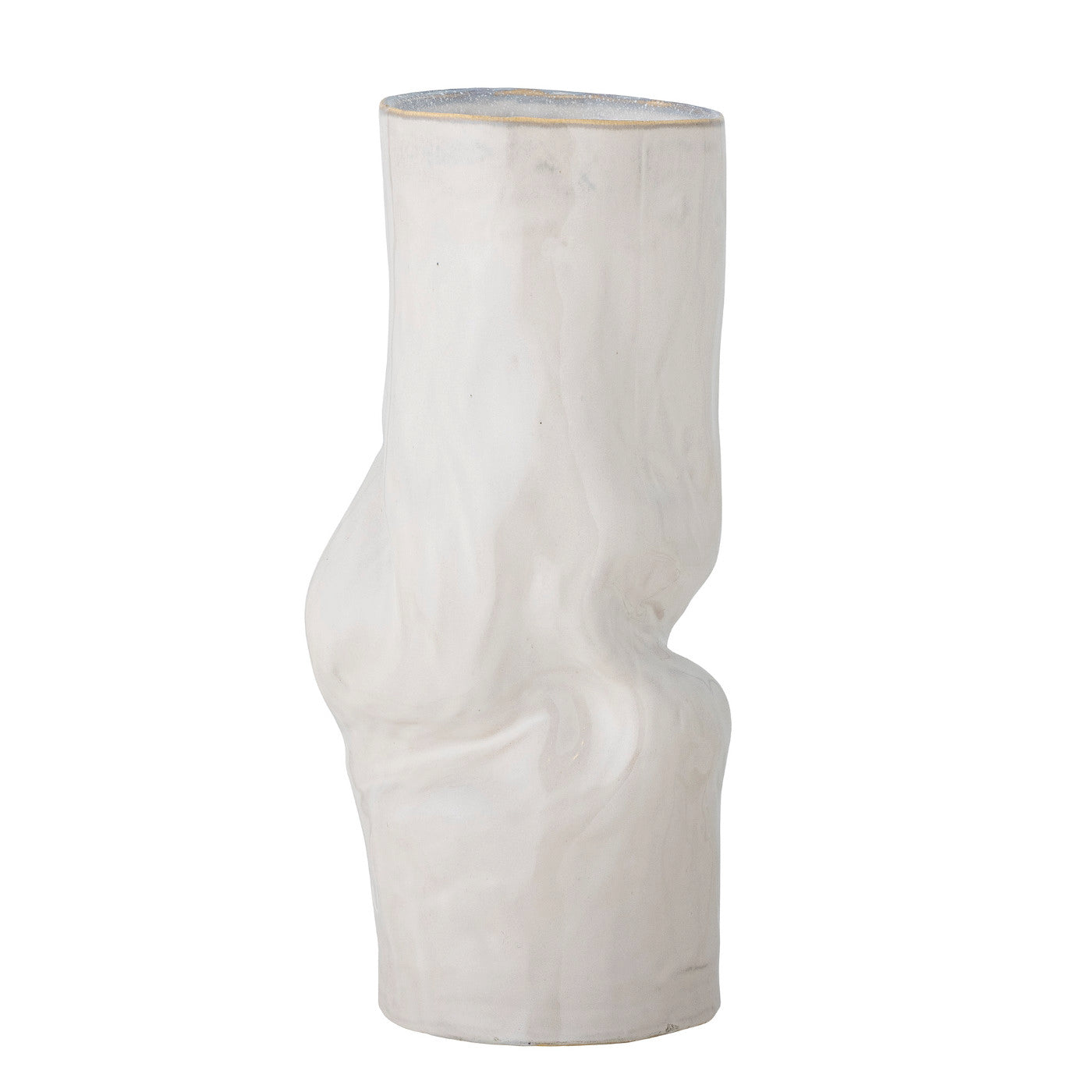 Bloomingville Vaso Araba in gres smaltato bianco reattivo