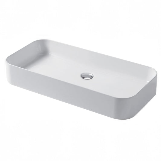 Disegno Ceramica Lavabo da Appoggio Serie Slim Misure 80x38 h 12 cm