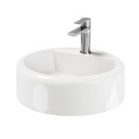 Hidra Ceramica Lavabo Komfort Tondo con Piano