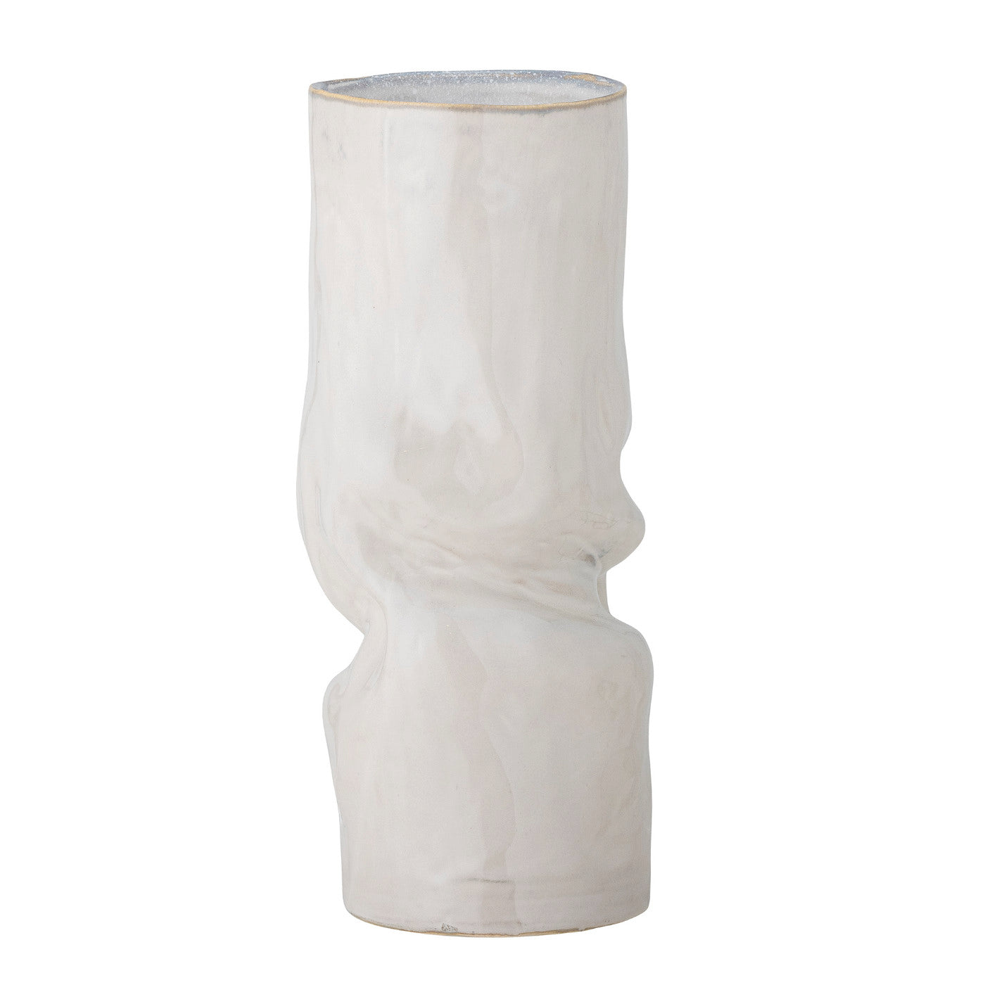 Bloomingville Vaso Araba in gres smaltato bianco reattivo